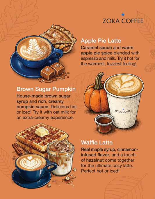 Three New Fall Lattes at Zoka Coffee, Starting September 17