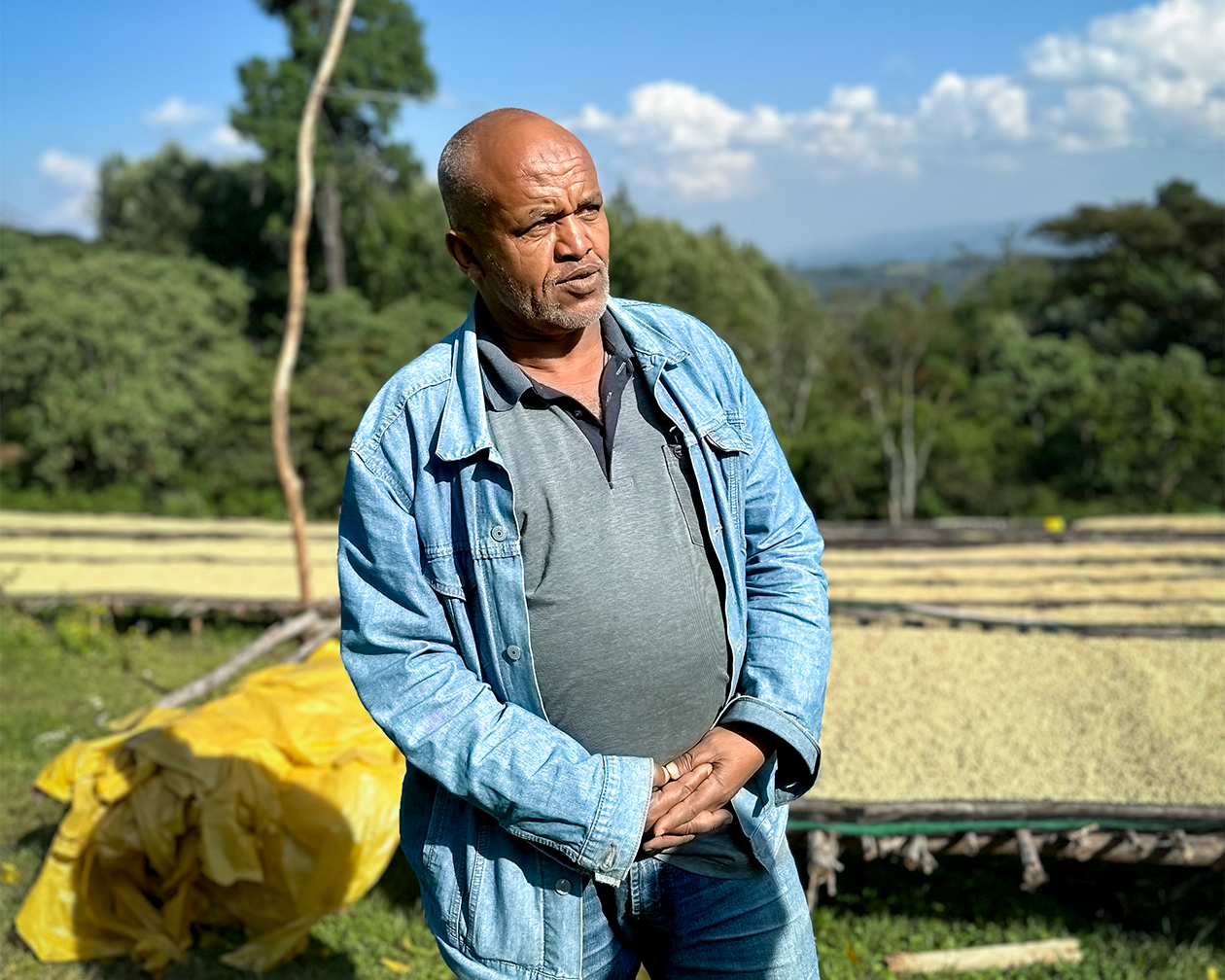Farmer Musa Abalulesa at his farm in Western Ethiopia 