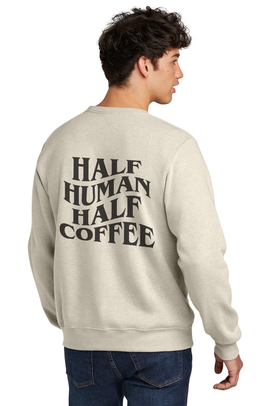 Half Human Half Coffee Crewneck