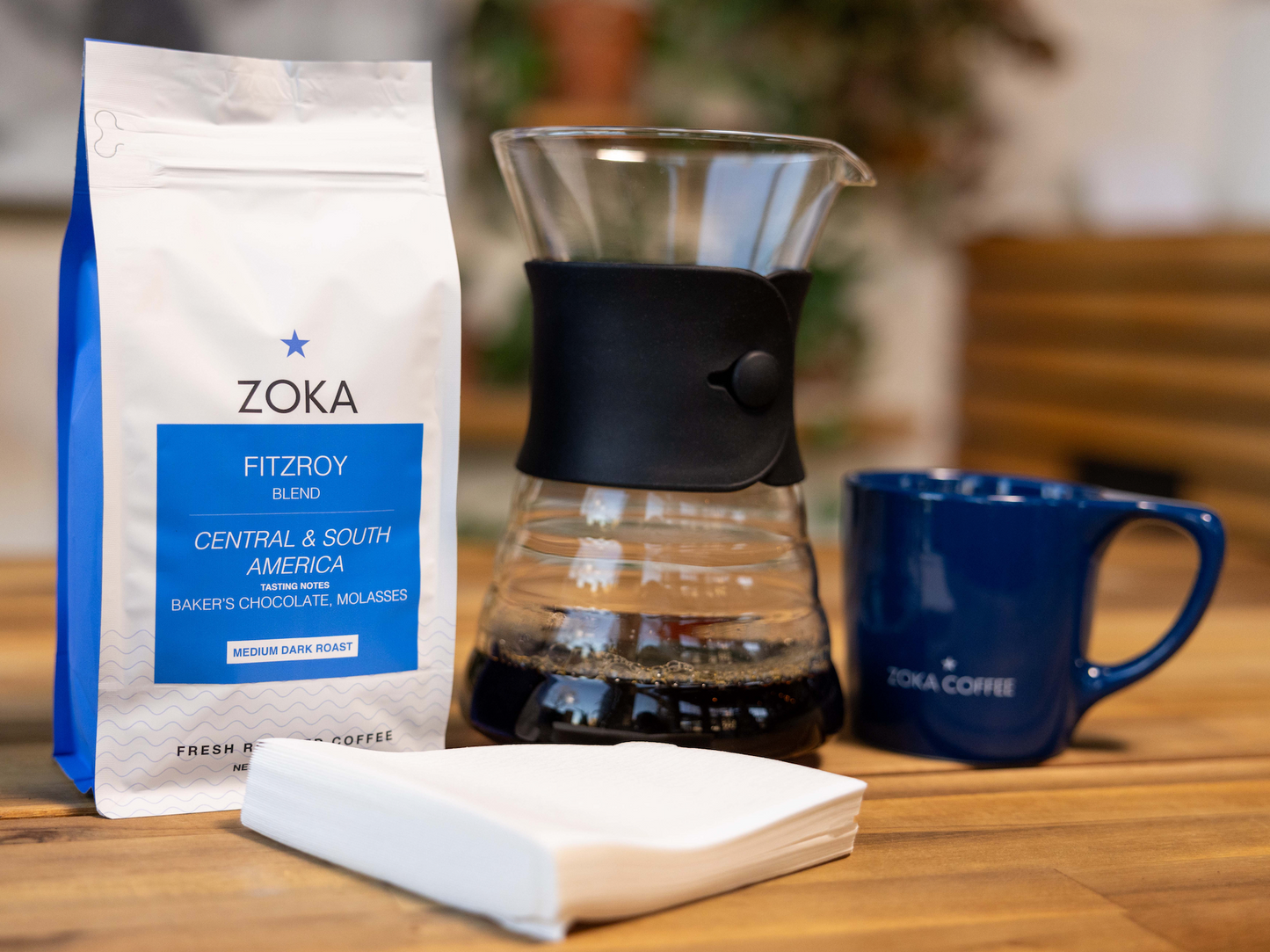 Starter Kit - Hario Drip Decanter, Zoka mug, filters and 12 oz bag