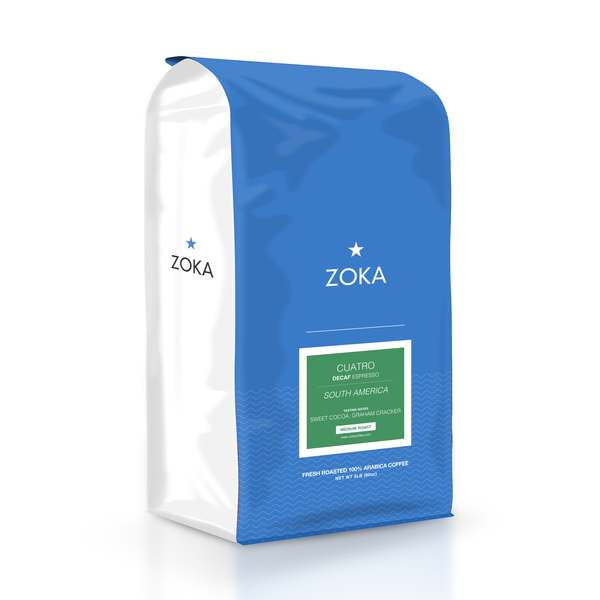 Decaf Espresso Cuatro 5LB Bag – Zoka Coffee Company
